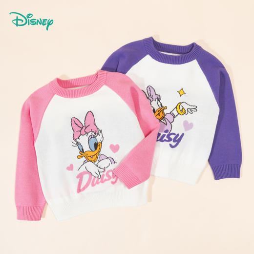 迪士尼童装T恤长袖女孩春装2024新款体恤春秋款儿童套头上衣ZD3DS032 商品图2