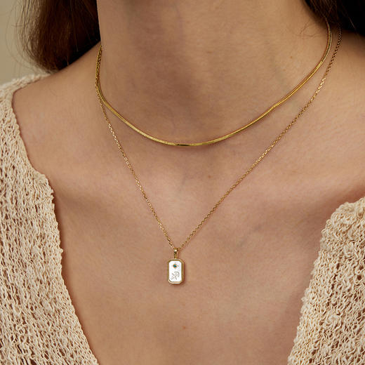 ARSIS银饰｜印记系列 纯银浮雕星座盾牌项链 商品图2