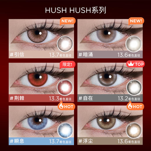 moody HUSH/SMFK日抛酷飒系列 彩色隐形眼镜 10片 商品图1