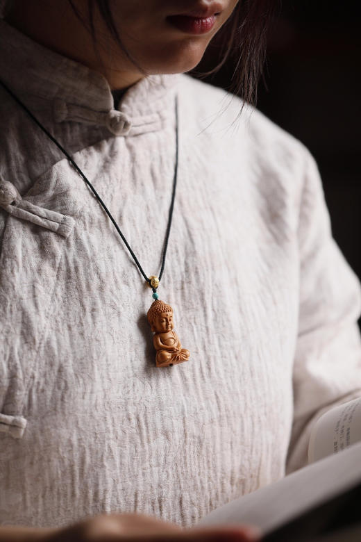 【青山特惠】老山檀【静思佛】吊坠 挂件 s20 商品图8