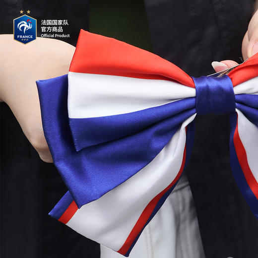 【官方正版】法国国家队丨拼色蝴蝶结发卡头饰女生礼物足球迷姆巴佩 商品图4