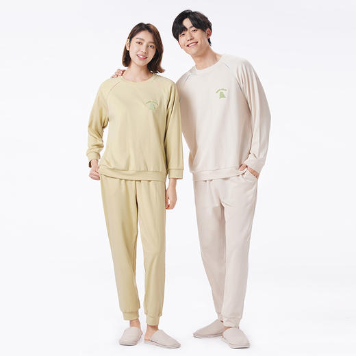 都市丽人睡衣舒适外出长袖家居服40支CVC双面薄女士棉质套装LHT2N5 商品图2