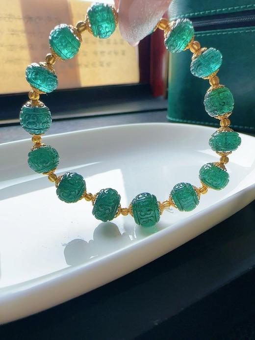 16g 8.6mm 雕刻碧玺手链 商品图4