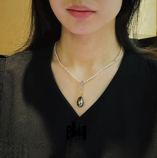 BY EVITA系列 18K镶彩色蓝宝石、大溪地珍珠和AKOYA珍珠 项链 商品图1