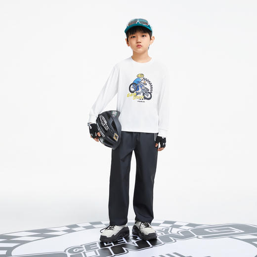 男童记忆棉弹弹T圆领长袖新款安奈儿童装实体店同款AB431536 商品图3