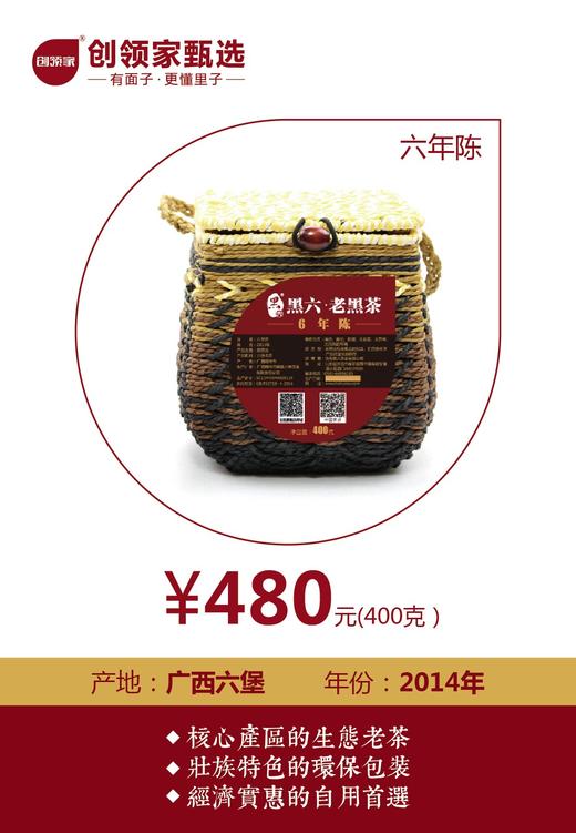 黑六黑茶l六年陈 商品图0