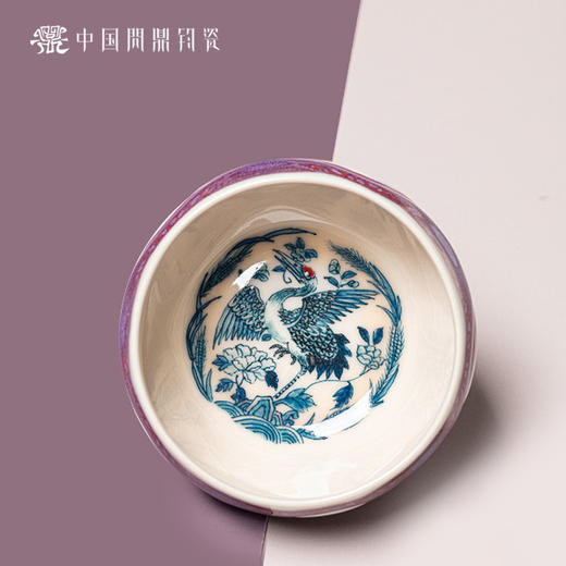 问鼎钧瓷鹅黄青花玹红杯（凌虚） 商品图1