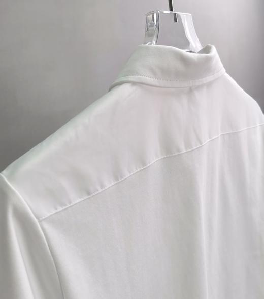 金属三角标 2024夏季新款 胸前口袋小铁标 拼接纯棉短袖Polo衫 Z-11853 商品图7