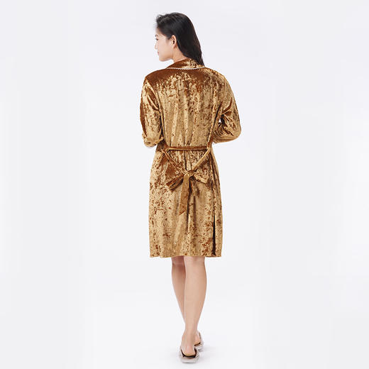 都市丽人睡衣生活家居两件套家居服钻石绒厚女士丝绒两件袍LHT4B2 商品图3