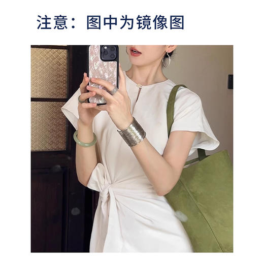 裁缝学苑AS290 连肩半开袖扭结系带收腰连衣裙纸样女装裙子服装打板图 商品图1