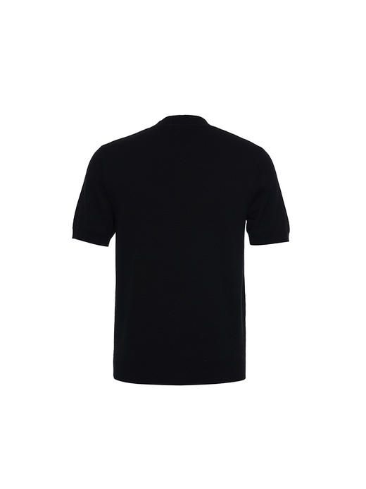 callisto黑色羊毛混纺短袖毛衣 商品图1