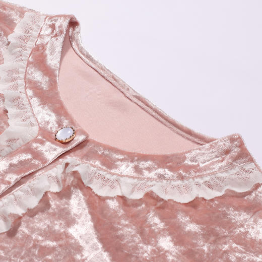 都市丽人睡衣好睡好眠三件套家居服钻石绒厚女士丝绒三件套LHT5A4 商品图5