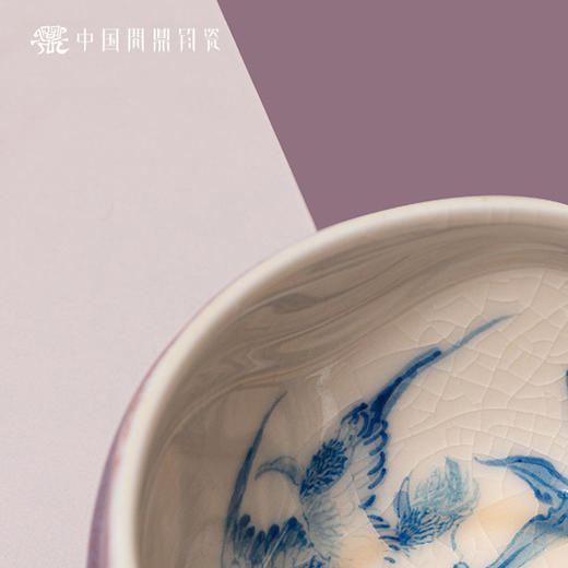 问鼎钧瓷鹅黄青花玹红杯（花好啼鸣） 商品图4