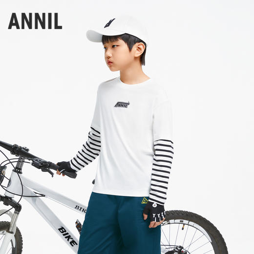 男童假两件全棉T新款安奈儿童装实体店同款AB431532 商品图1