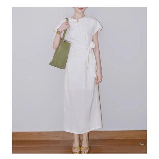 裁缝学苑AS290 连肩半开袖扭结系带收腰连衣裙纸样女装裙子服装打板图 商品图4