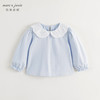 马克珍妮女童镂空大翻领泡泡袖打底衫儿童T恤春秋款上衣241182 商品缩略图2