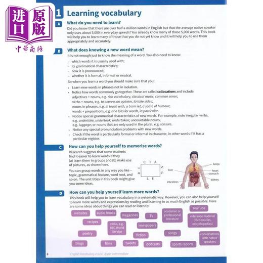 【中商原版】英文原版 english vocabulary in use Upper Intermediate 剑桥中级英语词汇 英式英语 配答案和电子书第4版中级 商品图3