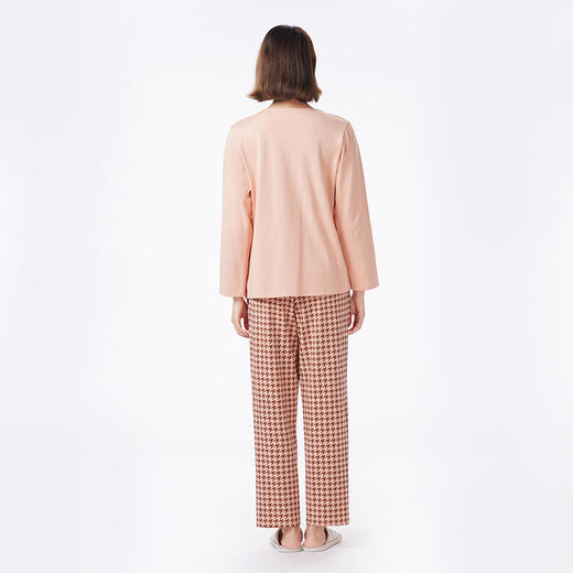 都市丽人睡衣好睡好眠长袖家居服RC50/50双面薄女士棉质套装LHT2M6 商品图3