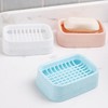 【简约ins风，浴室沥水双层肥皂盒 】可拆卸双层肥皂沥水盒，肥皂不浪费不易泡软，创意塑料旅行香皂盒 卫生间放肥皂架手工皂托QQ 商品缩略图1
