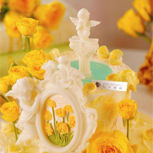 黄玫瑰灵感蛋糕【生而明媚】1.5磅 香草奶油芒果夹心口味 商品图6