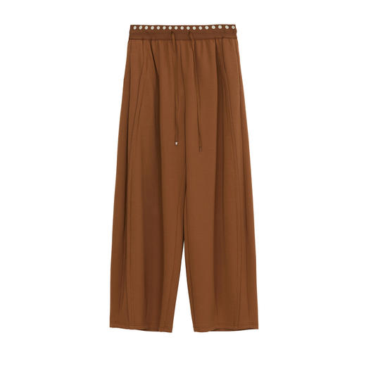 谜底香蕉裤女2024秋新品慵懒风特色宽松休闲阔腿裤长裤243MK1201 商品图4