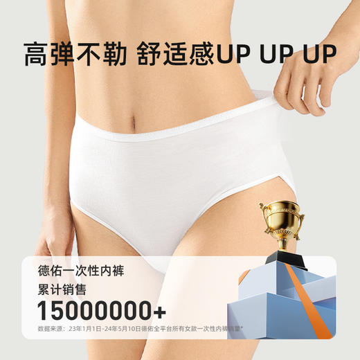 【100%官方正品 品牌直发】德佑一次性内裤女出差旅行用品灭菌免洗日抛内裤12条/包 商品图3