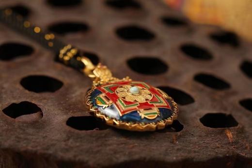 朱砂珐琅彩吊坠 商品图3