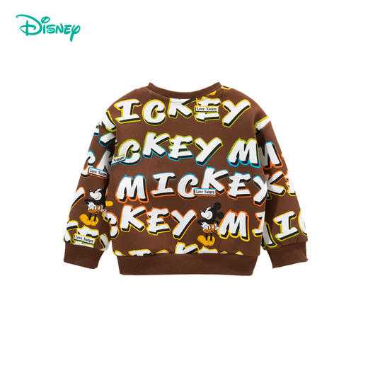 【商城同款】迪士尼童装男童卫衣春季儿童宽松休闲圆领卡通印花上衣2024新款ZD3DS025 商品图5