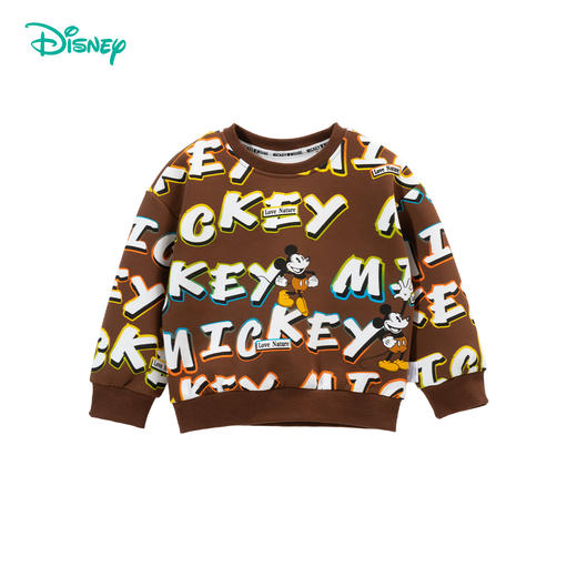 【商城同款】迪士尼童装男童卫衣春季儿童宽松休闲圆领卡通印花上衣2024新款ZD3DS025 商品图4