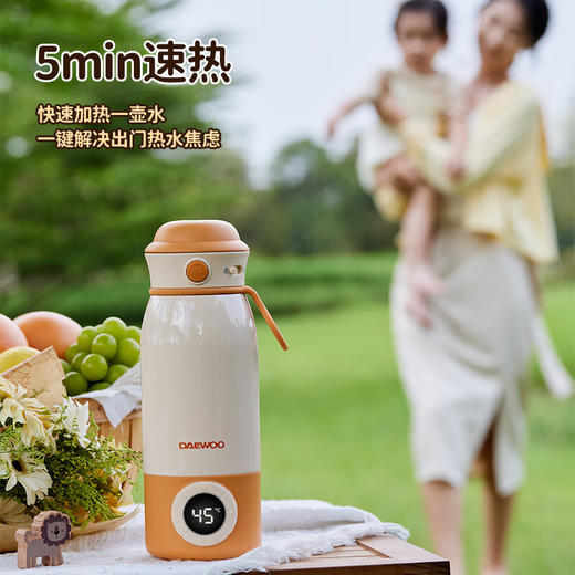 【小家电】大宇（DAEWOO）大宇无线保温杯便携恒温壶婴儿调奶器冲奶外出泡奶神器保温热水壶TN22 HF 商品图4