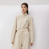 谜底套头立领卫衣长袖女2024秋新品慵懒风休闲短款上衣243MV1161 商品缩略图0
