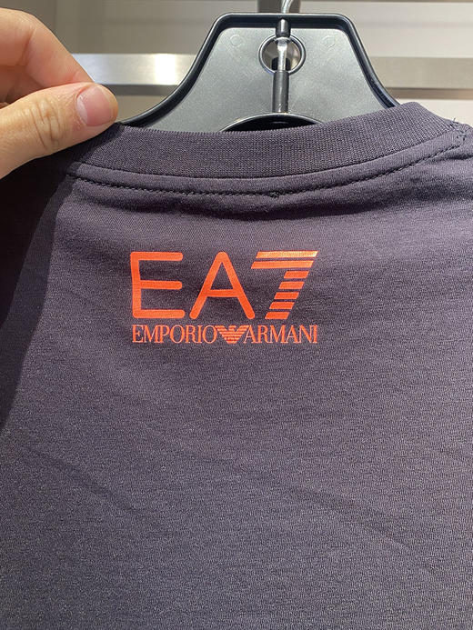 EMPORIO ARMANI/EA7 阿玛尼 男士纯棉休闲logo印花圆领短袖T恤 商品图3