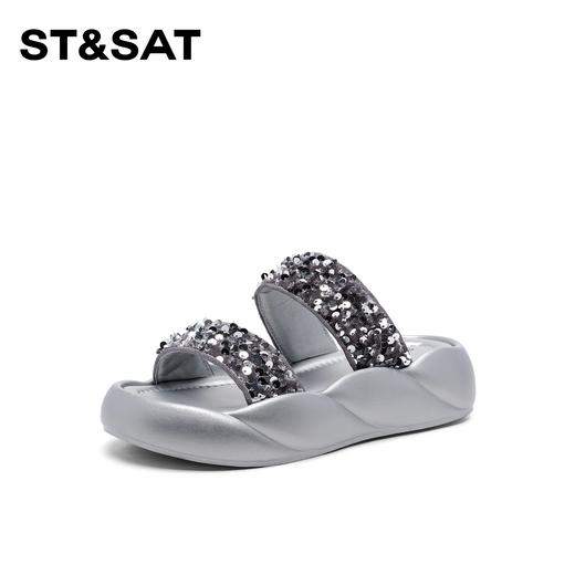 星期六珠光亮片软绵厚底沙滩拖鞋SSC2110C1H 商品图10