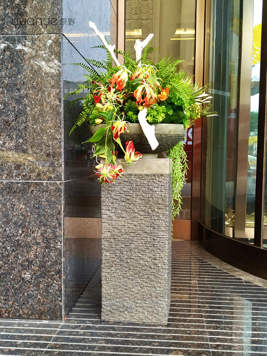 度假酒店旋转门落地仿真花假花大堂装饰售楼大厅样板间商场摆设件 商品图5