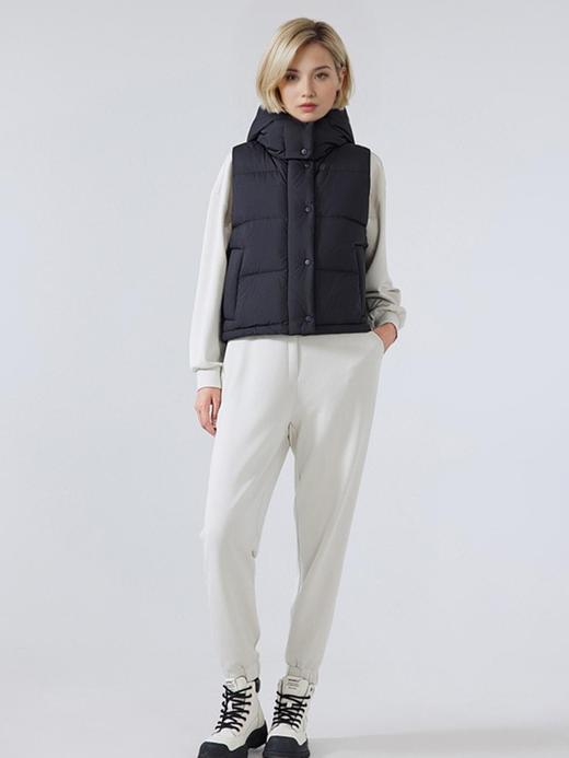 哈瓦塔冬季马甲休闲连帽运动短款羽绒外套H340182 商品图5