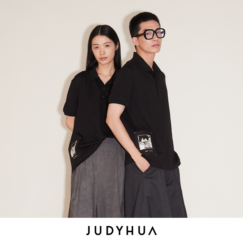 JUDYHUA 张恩利联名款 花园系列口袋POLO