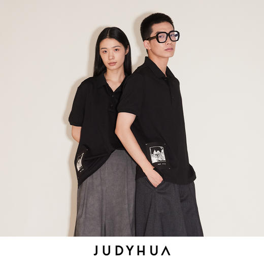 JUDYHUA 张恩利联名款 花园系列口袋POLO 商品图0