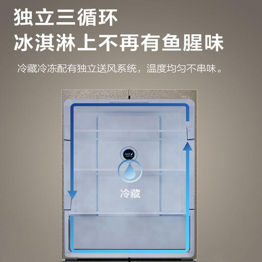 TCL409（202489）升 409F5-U玛奇朵 十字四门风冷无霜变频家用电冰箱 409F5-U玛奇朵 商品图1