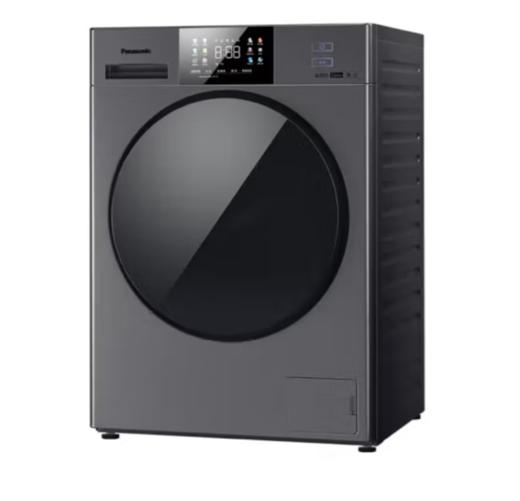 松下 洗衣机 XQG100-EG175 10Kg洗+7Kg烘 滚筒 变频 一级能效  冷凝烘干 高温除菌 彩屏显示 不锈钢内筒 颜色：悦目银色 商品图0