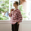 
OLrain欧芮儿法式格子长袖休闲衬衫女秋2024新款减龄宽松格纹衬衣 商品缩略图3