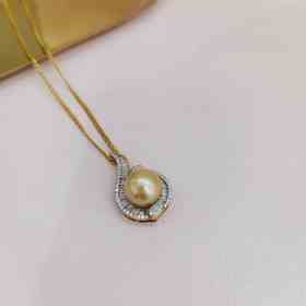 1F金鸿珍珠 金珍珠吊坠