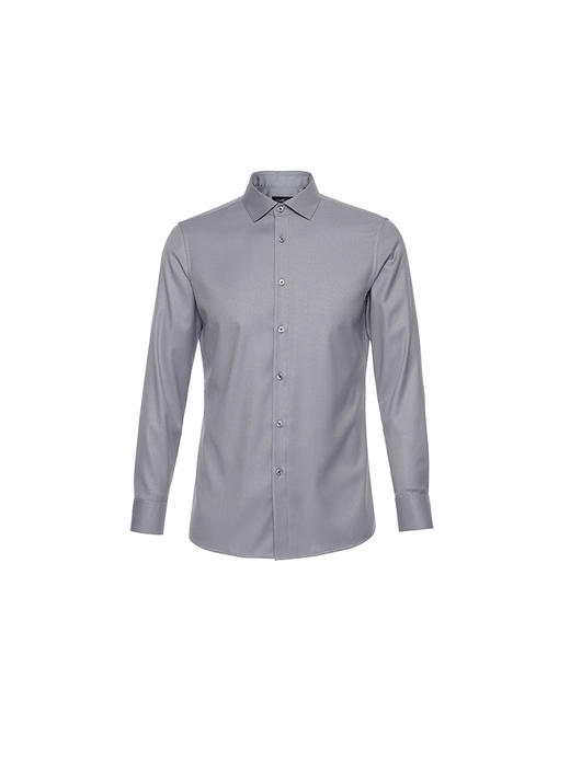 callisto灰色长袖混纺商务衬衫 商品图0