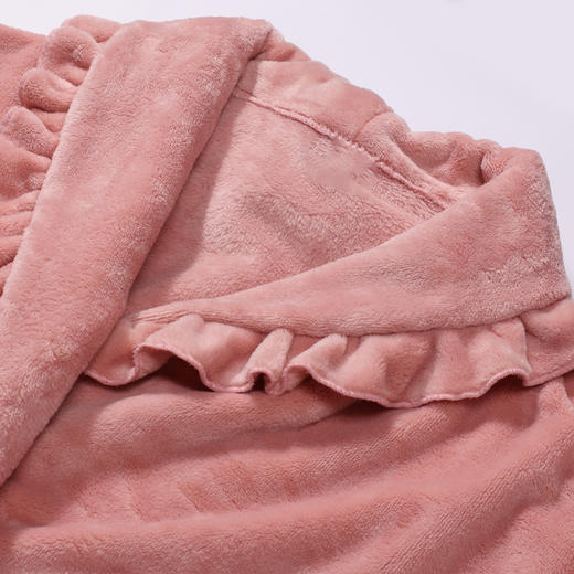 都市丽人睡衣超值精选单件袍家居服双面法兰绒厚女士法兰绒单件袍LHT7A8 商品图4