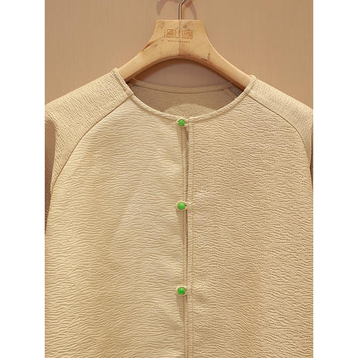 【线上专属】圆领开衫（24710369Y-骨缥） 商品图1