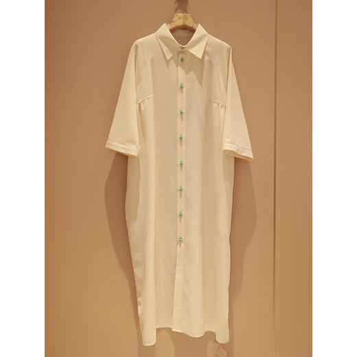 【抖音专属】衬衫连衣裙Y24707663玉色 商品图0