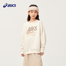 【商城同款】ASICS/亚瑟士童装长袖T恤秋宽松垂感柔软拼接款卫衣