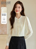 【129选3件，不退换】熙世界新中式暗纹提花衬衫2024初秋新款琥珀珠扣长袖轻国风上衣 商品缩略图0