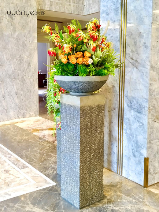度假酒店旋转门落地仿真花假花大堂装饰售楼大厅样板间商场摆设件 商品图2
