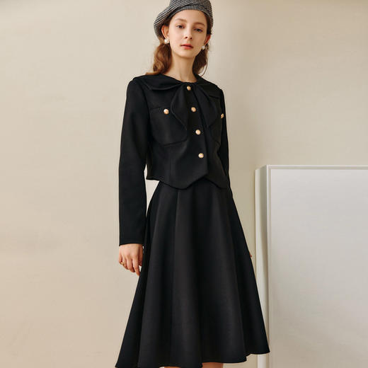 欧芮儿气质小香风黑色时尚套装两件套女秋季2024新款法式高级感 商品图0