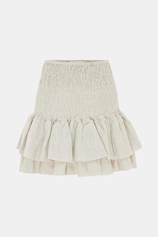 INASAMI - Kettu Skirt - Natural Linen - 女装 - 短裙 - 亚麻色 商品图0